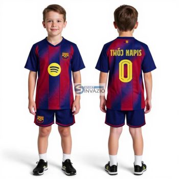Saját névvel-számmal Új-2025/26-os Barcelona Replika gyerek mez szett