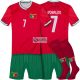 Új 2026-Ronaldo 7 Portugál válogatott Replika gyerek mez szett+sportszár
