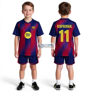  Új-2026-os RAPHINHA 11 Barcelona Replika gyerek mez szett