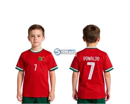 Új 2026-Ronaldo 7 Portugál válogatott Replika gyerek mez