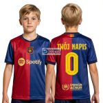   Saját névvel-számmal 2024/25-ös-LAMINE YAMAL Barcelona Replika gyerek mez 