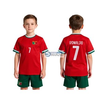Új 2026-Ronaldo 7 Portugál válogatott Replika gyerek mez szett