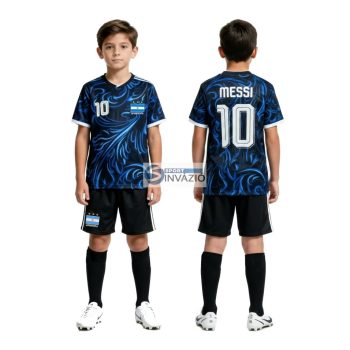  2026-Világbajnokság Messi 10 Argentín válogatott Idegenbeli Replika gyerek mez szett+sportszár