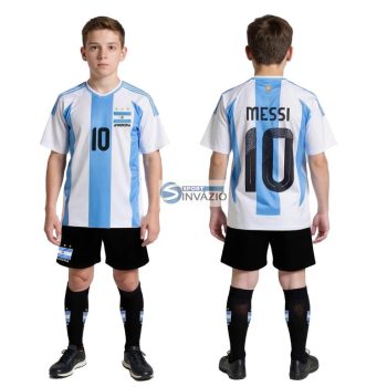 2024-Messi 10 Argentín válogatott Replika gyerek mez szett+sportszár