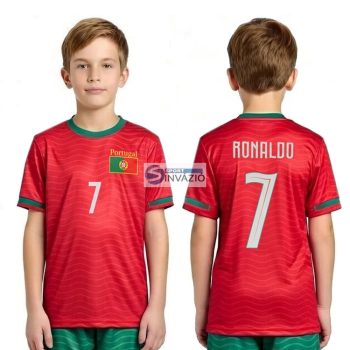 Új 2026-Ronaldo 7 Portugál válogatott Replika gyerek mez 