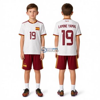 2026-Világbajnokság Lamine Yamal 19 Spanyol válogatott Idegenbeli Replika gyerek mez szett 2026-Világbajnokság Lamine Yamal 19 Spanyol válogatott Idegenbeli Replika gyerek mez szett