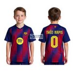    Saját névvel-számmal Új-2025/26-os Barcelona Replika gyerek mez 