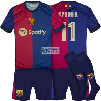 2024/25-ös-RAPHINHA 11 Barcelona Replika gyerek mez szett+sportszár