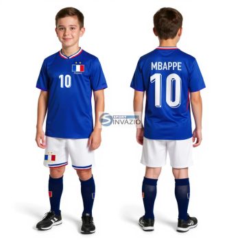 EB 2024-Mbappe 10 Francia válogatott Replika gyerek mez szett+sportszár